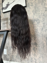 #18 black brazillian body wave 22inch lace frontal wig